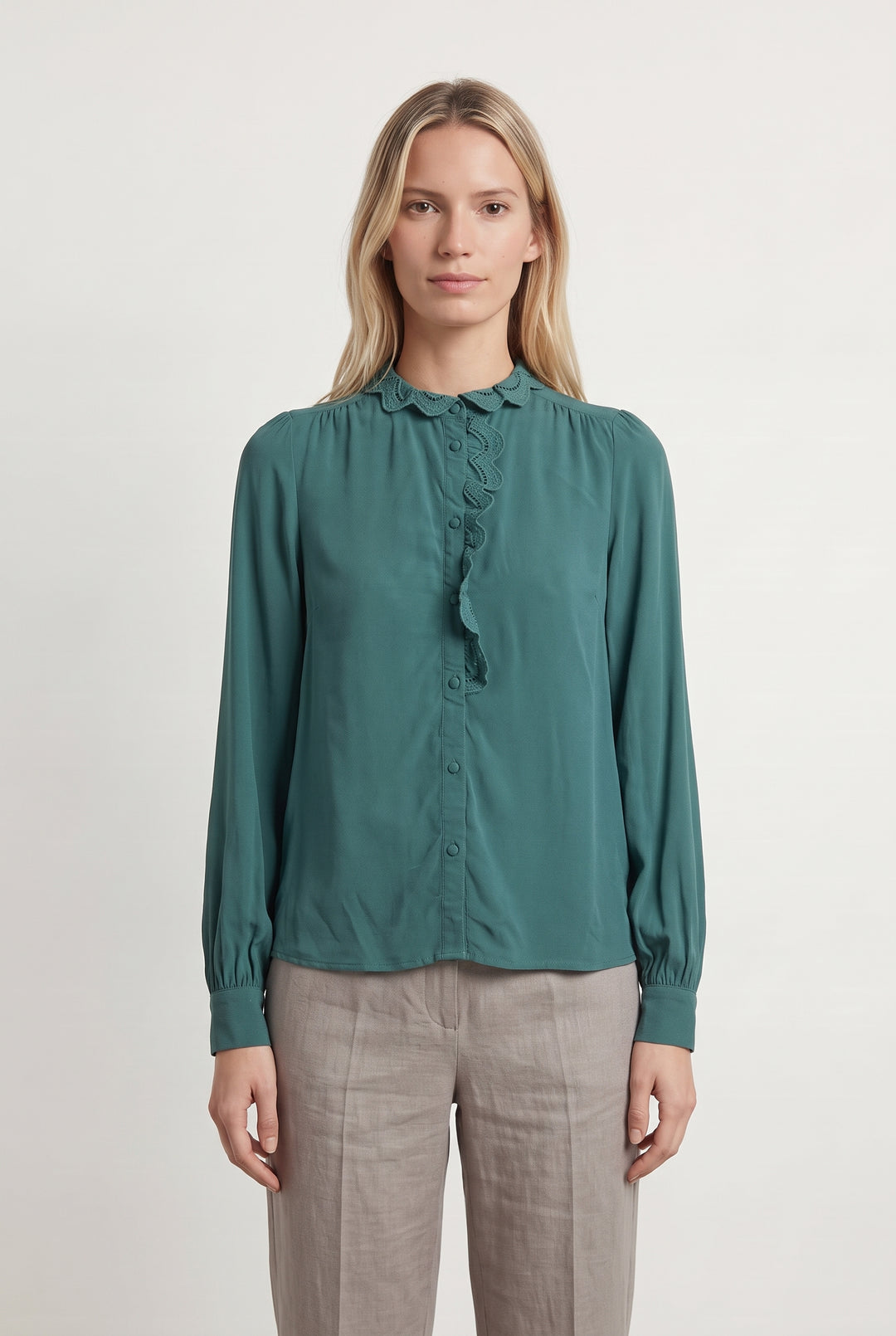 Blouse Verte - Taille XS/34 de la marque Sézane | PARAD120143 - Vendu par Paradigme - Image 1