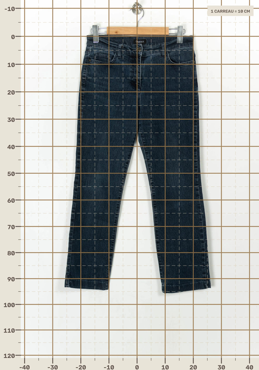 Jean Bleu - Taille L/40 de la marque Caroll | PARAD120145 - Vendu par Paradigme - Image 4