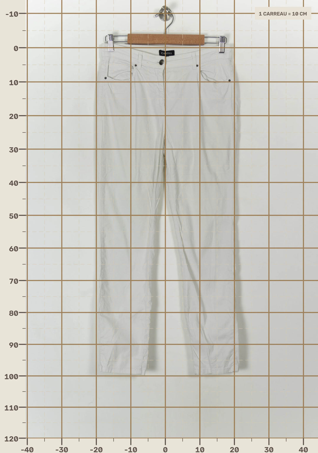 Jean Blanc - Taille M/38 de la marque Caroll | PARAD120147 - Vendu par Paradigme - Image 4