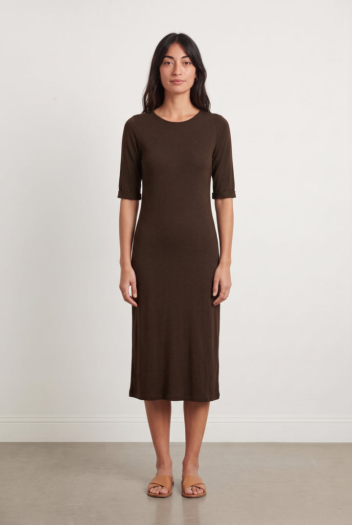 Robe Midi Marron - Taille XS/34 de la marque Sessùn | PARAD120154 - Vendu par Paradigme - Image 1
