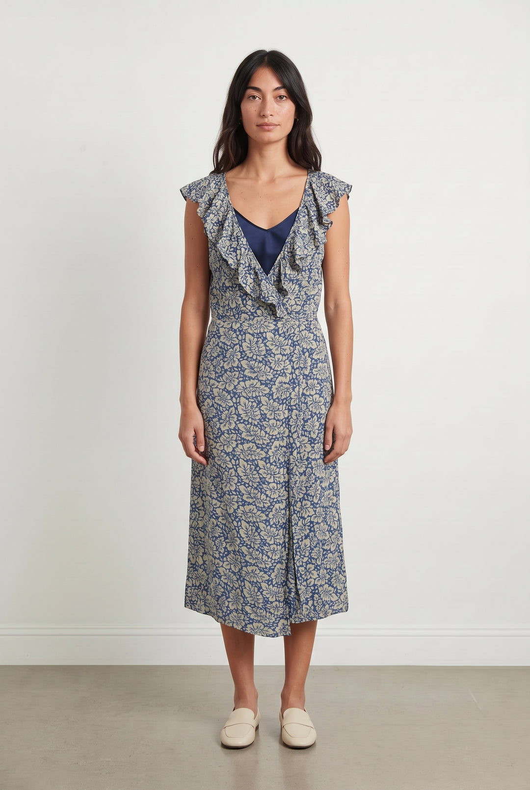 Robe Longue Bleue et Écrue - Taille S/36 de la marque Petite Mendigote | PARAD120157 - Vendu par Paradigme - Image 1
