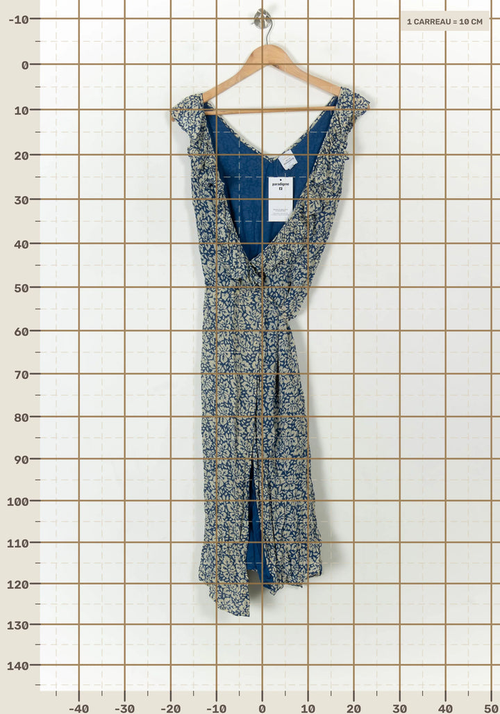 Robe Longue Bleue et Écrue - Taille S/36 de la marque Petite Mendigote | PARAD120157 - Vendu par Paradigme - Image 4