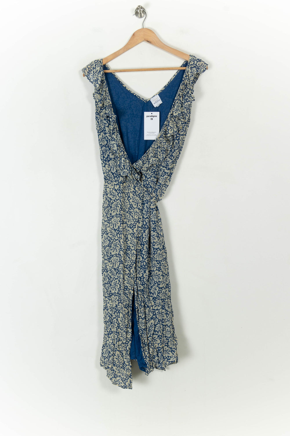 Robe Longue Bleue et Écrue - Taille S/36 de la marque Petite Mendigote | PARAD120157 - Vendu par Paradigme - Image 2