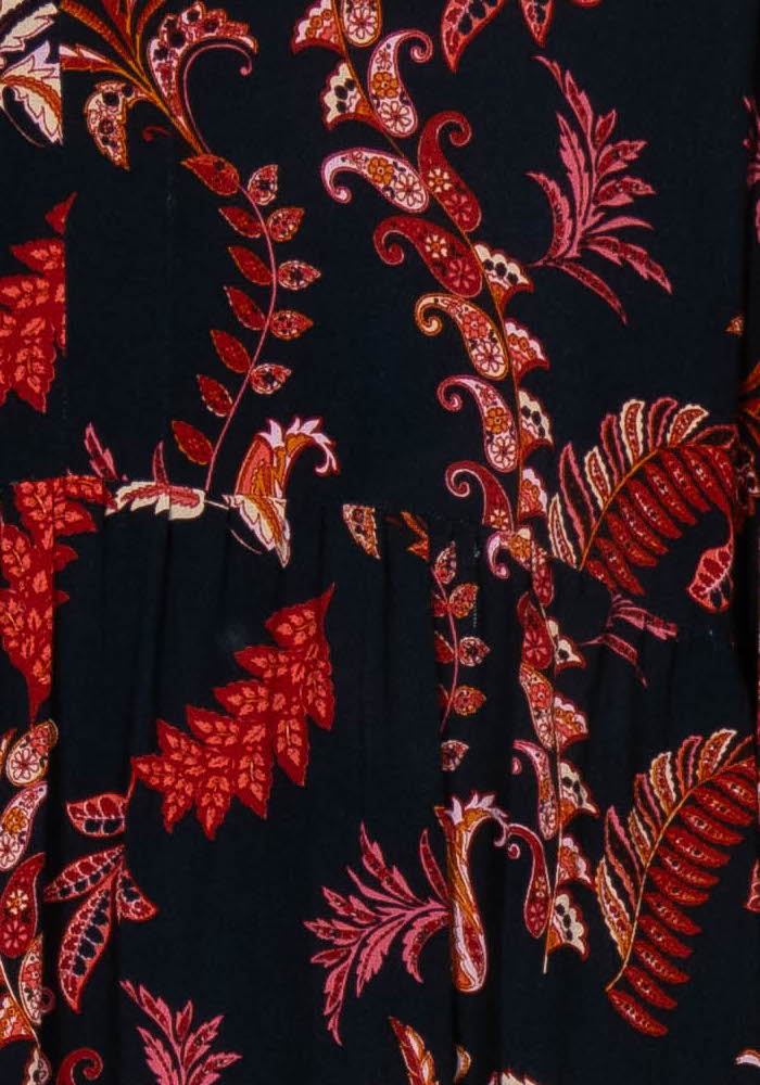 Robe Longue Noire et Rouge - Taille M/38 de la marque La Fée Maraboutée | PARAD120158 - Vendu par Paradigme - Image 3