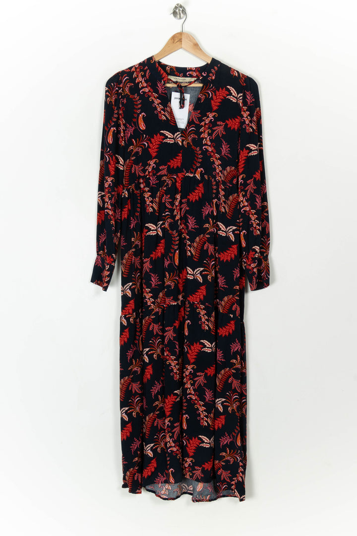 Robe Longue Noire et Rouge - Taille M/38 de la marque La Fée Maraboutée | PARAD120158 - Vendu par Paradigme - Image 2