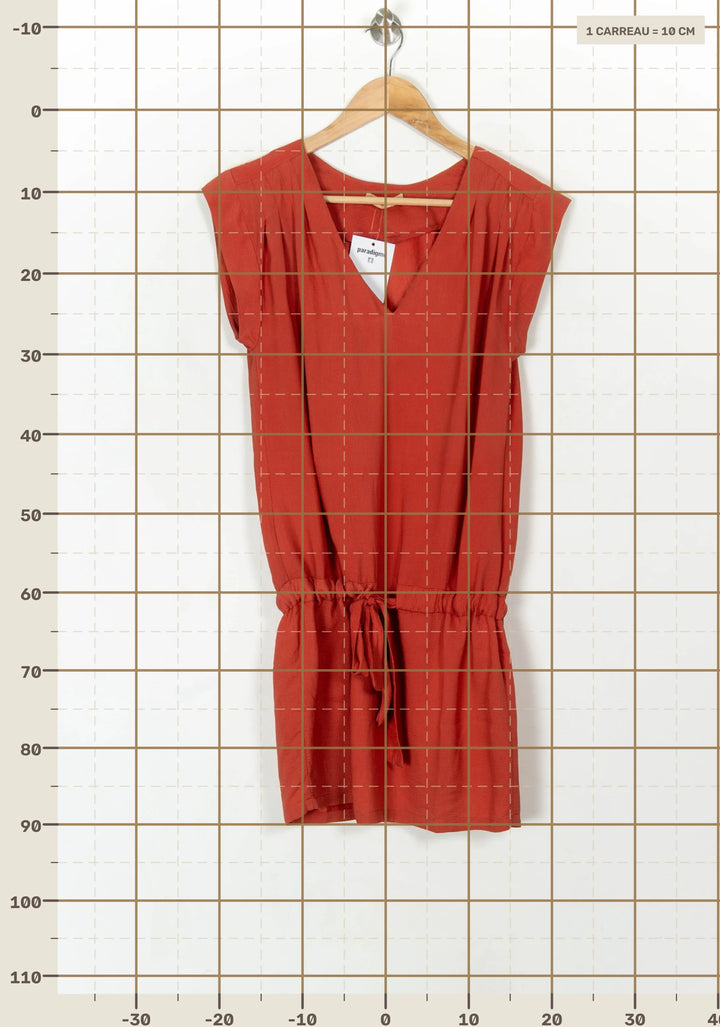 Robe Courte Rouge - Taille S/36 de la marque Sessùn | PARAD120161 - Vendu par Paradigme - Image 4