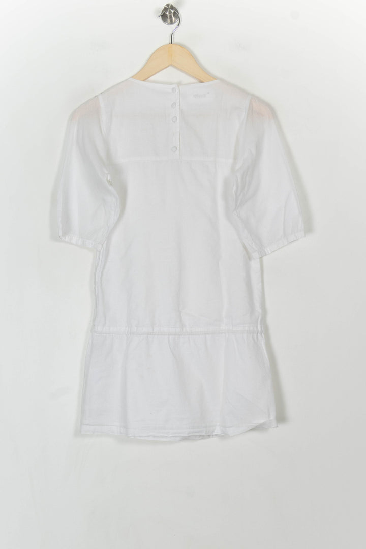Robe Courte Blanche et Beige - Taille M/38 de la marque Sessùn | PARAD120163 - Vendu par Paradigme - Image 5