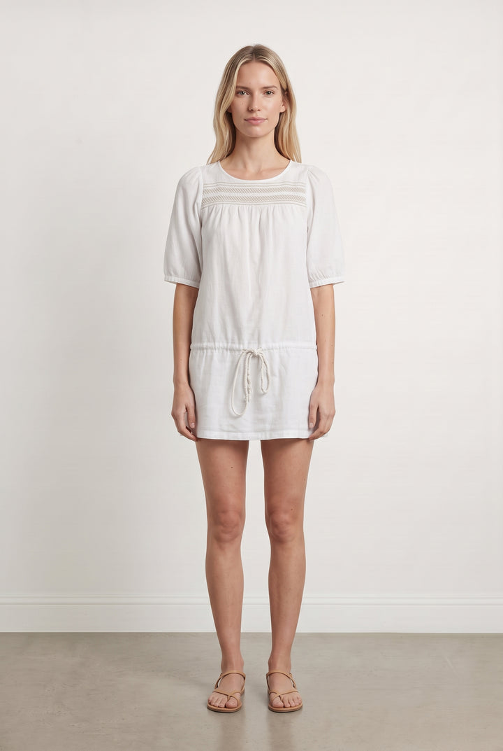 Robe Courte Blanche et Beige - Taille M/38 de la marque Sessùn | PARAD120163 - Vendu par Paradigme - Image 1