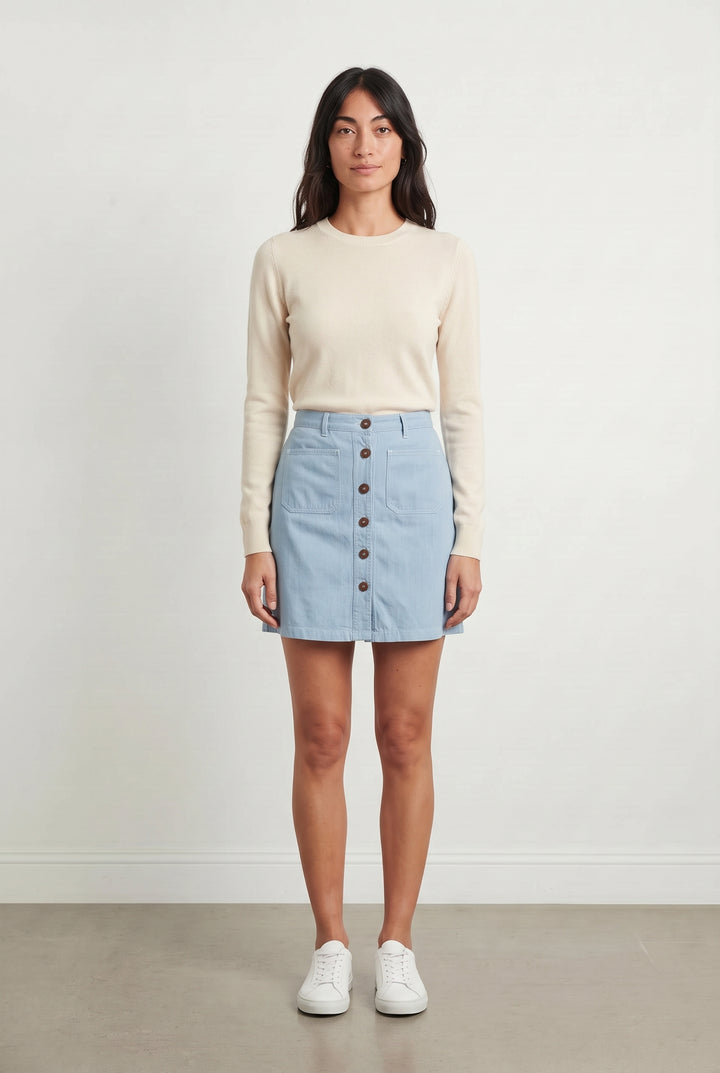 Jupe Courte Bleue - Taille XS/34 de la marque Sessùn | PARAD120165 - Vendu par Paradigme - Image 1