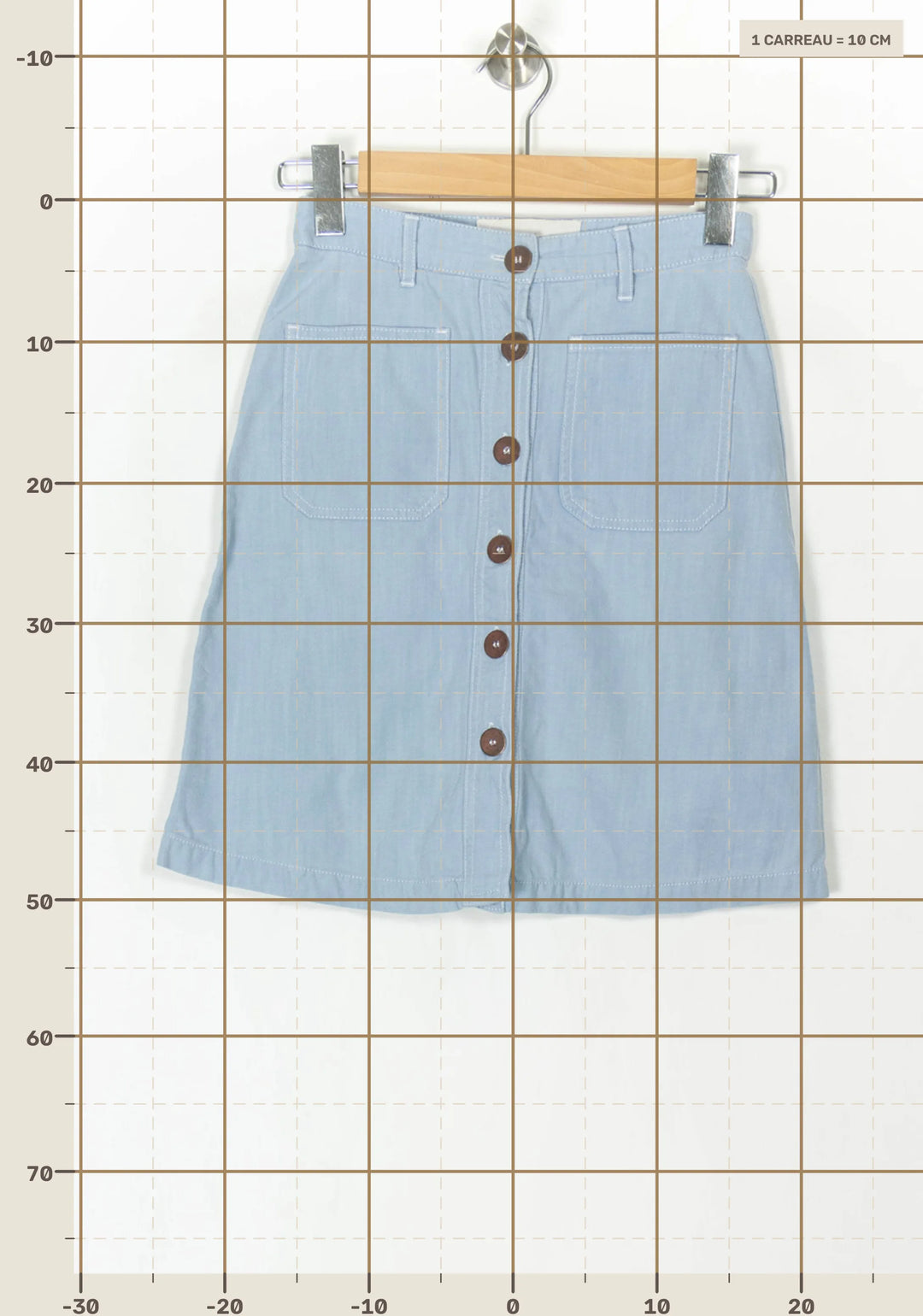 Jupe Courte Bleue - Taille XS/34 de la marque Sessùn | PARAD120165 - Vendu par Paradigme - Image 4