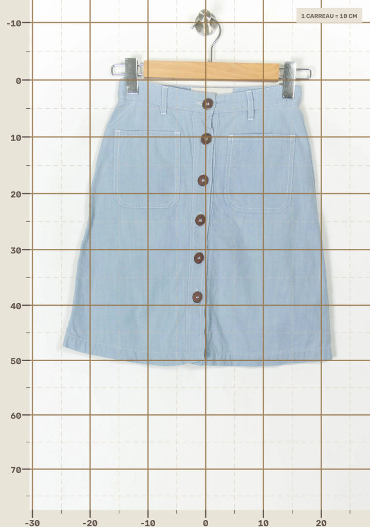 Jupe Courte Bleue - Taille XS/34 de la marque Sessùn | PARAD120165 - Vendu par Paradigme - Image 4