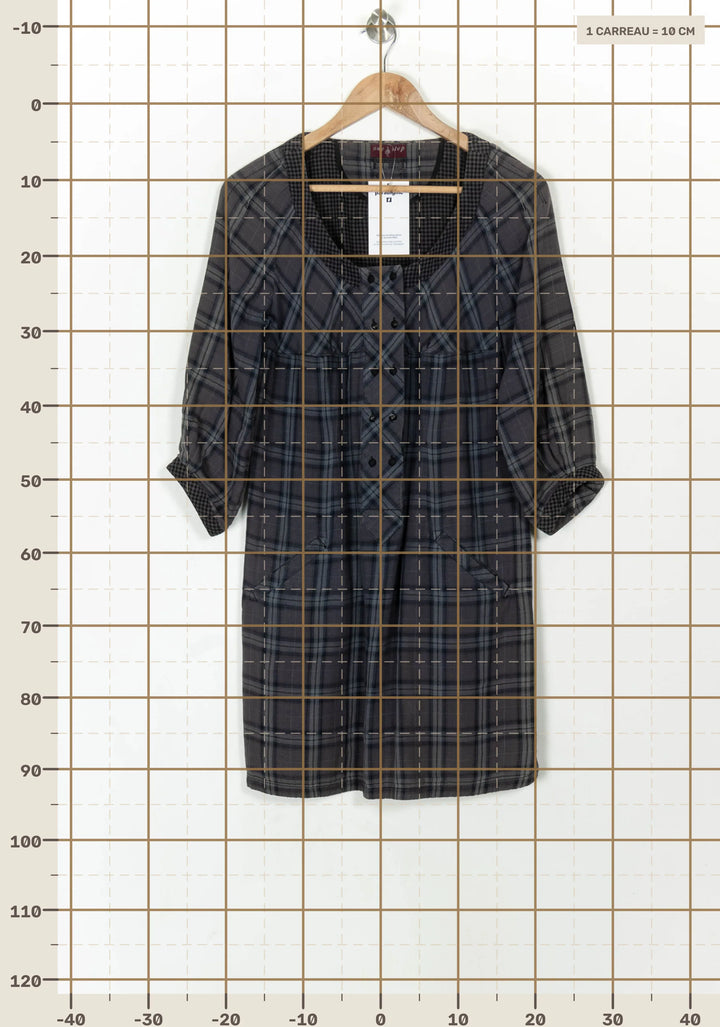 Robe Chemise Grise et Noire - Taille M/38 de la marque One Step | PARAD120167 - Vendu par Paradigme - Image 4