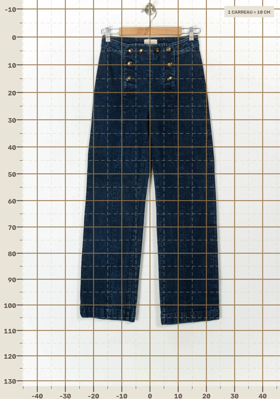 Jean Bleu - Taille M/38 de la marque Sézane | PARAD120168 - Vendu par Paradigme - Image 4