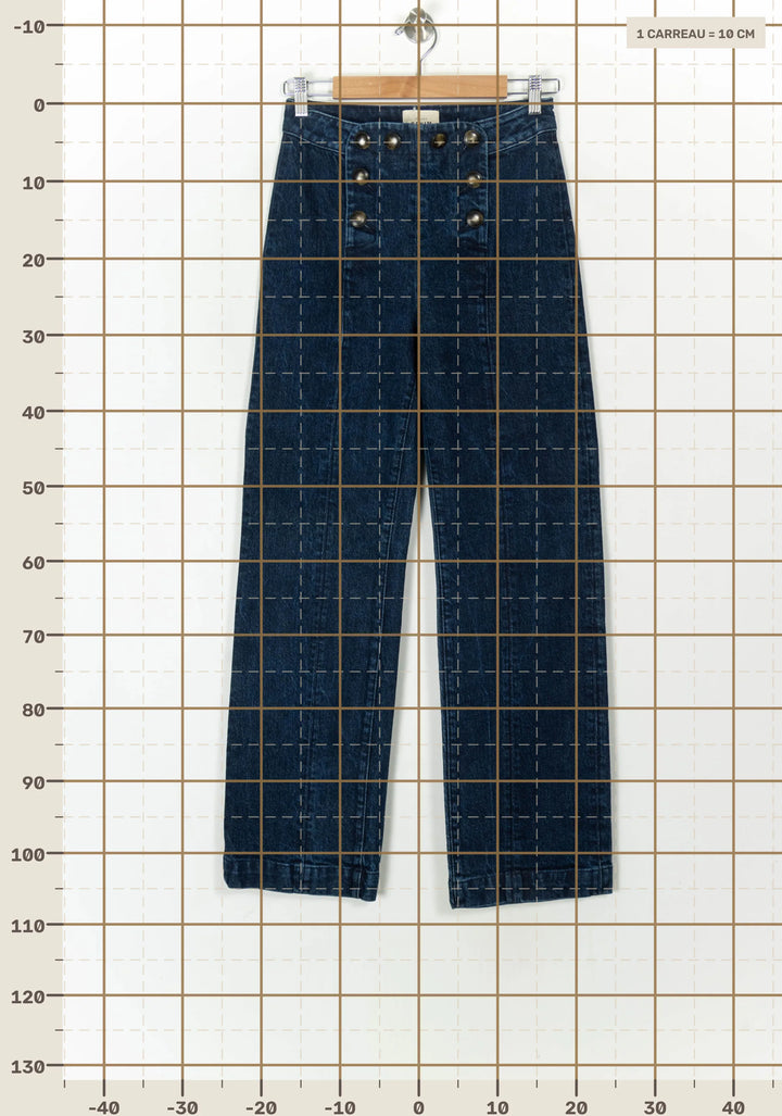 Jean Bleu - Taille M/38 de la marque Sézane | PARAD120168 - Vendu par Paradigme - Image 4