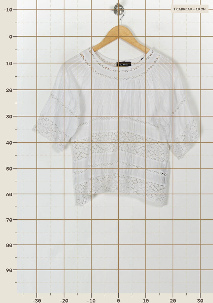 Blouse Blanche - Taille M/38 de la marque The Kooples | PARAD120169 - Vendu par Paradigme - Image 4
