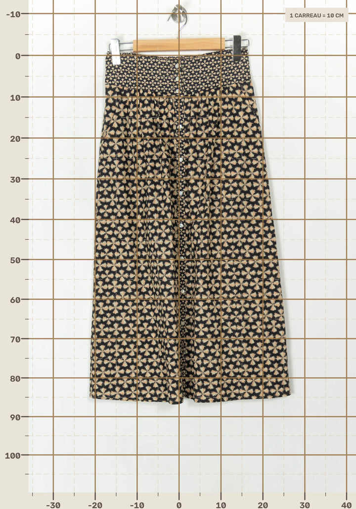 Jupe Longue Noire et Beige - Taille S/36 de la marque ba&amp;sh | PARAD120170 - Vendu par Paradigme - Image 4