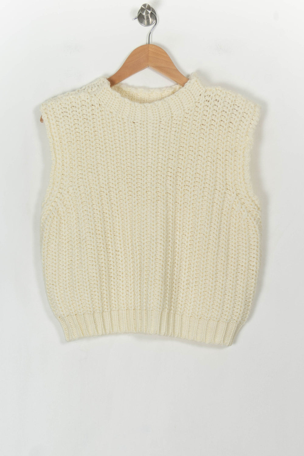 Pull Sans Manches Beige - Taille XS/34 de la marque Sessùn | PARAD120171 - Vendu par Paradigme - Image 2