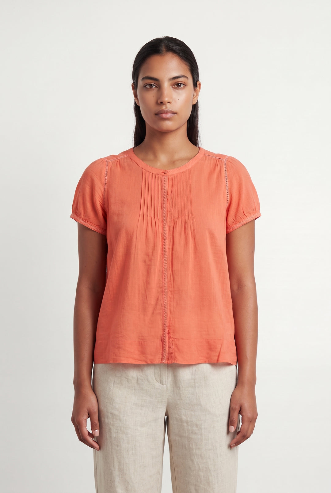 Blouse Orange - Taille L/40 de la marque Caroll | PARAD120182 - Vendu par Paradigme - Image 1