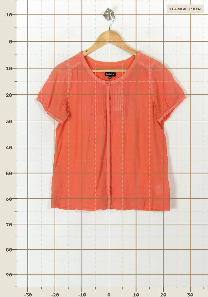 Blouse Orange - Taille L/40 de la marque Caroll | PARAD120182 - Vendu par Paradigme - Image 4