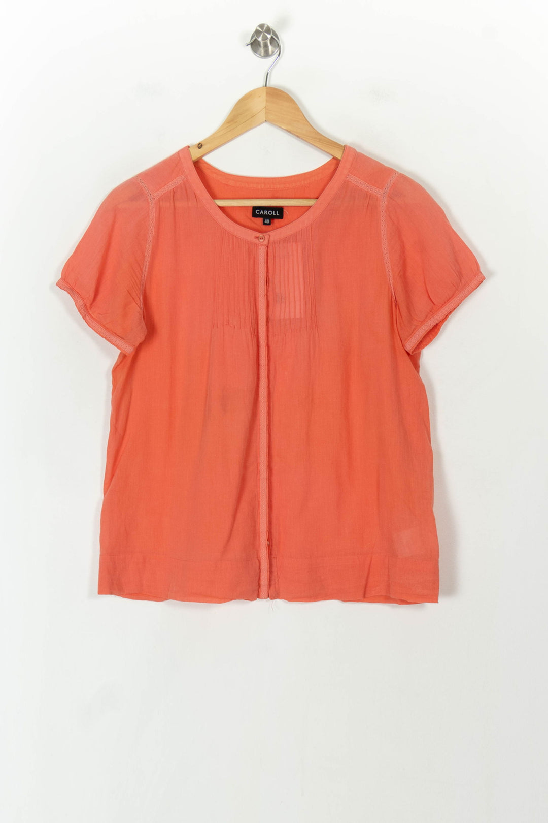 Blouse Orange - Taille L/40 de la marque Caroll | PARAD120182 - Vendu par Paradigme - Image 2