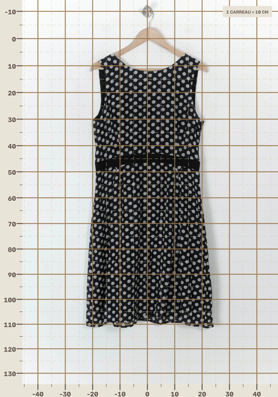 Robe Sans Manches Noire à Pois Blancs - Taille XXL/44 de la marque Maison 123 | PARAD120183 - Vendu par Paradigme - Image 4