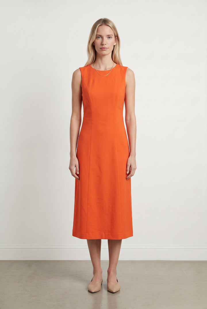Robe Sans Manches Orange - Taille M/38 de la marque Maison 123 | PARAD120185 - Vendu par Paradigme - Image 1
