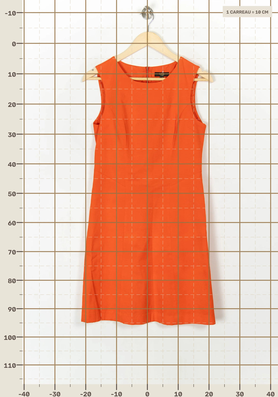 Robe Sans Manches Orange - Taille M/38 de la marque Maison 123 | PARAD120185 - Vendu par Paradigme - Image 4