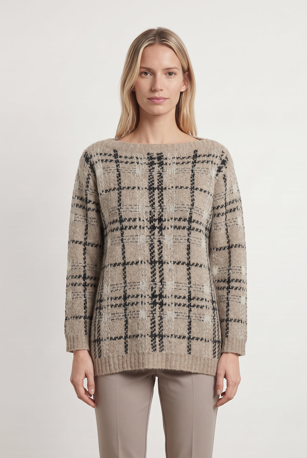 Pull Beige et Noir - Taille M/38 de la marque Max Mara | PARAD120189 - Vendu par Paradigme - Image 1