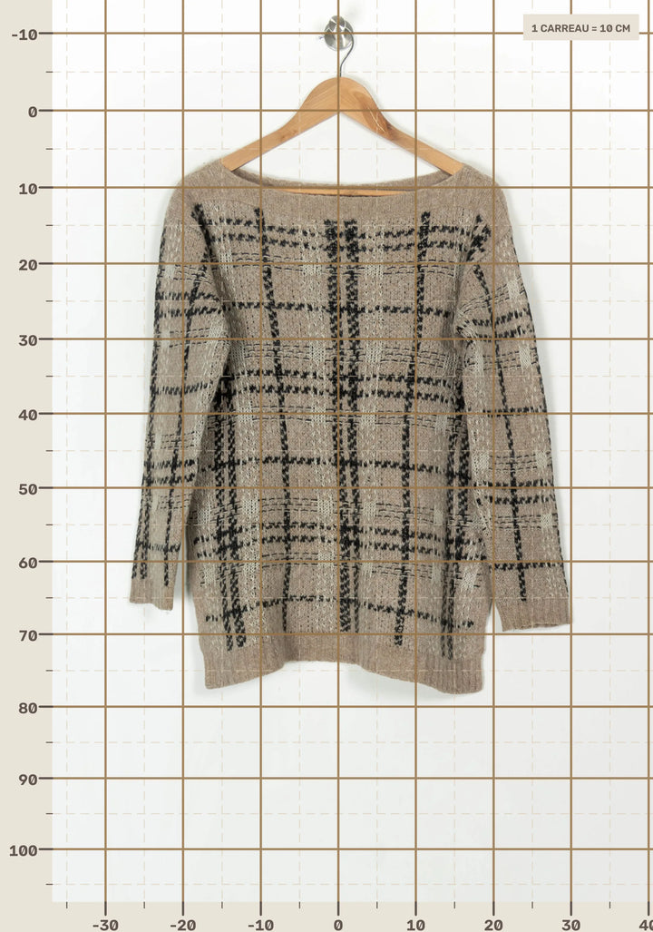 Pull Beige et Noir - Taille M/38 de la marque Max Mara | PARAD120189 - Vendu par Paradigme - Image 4