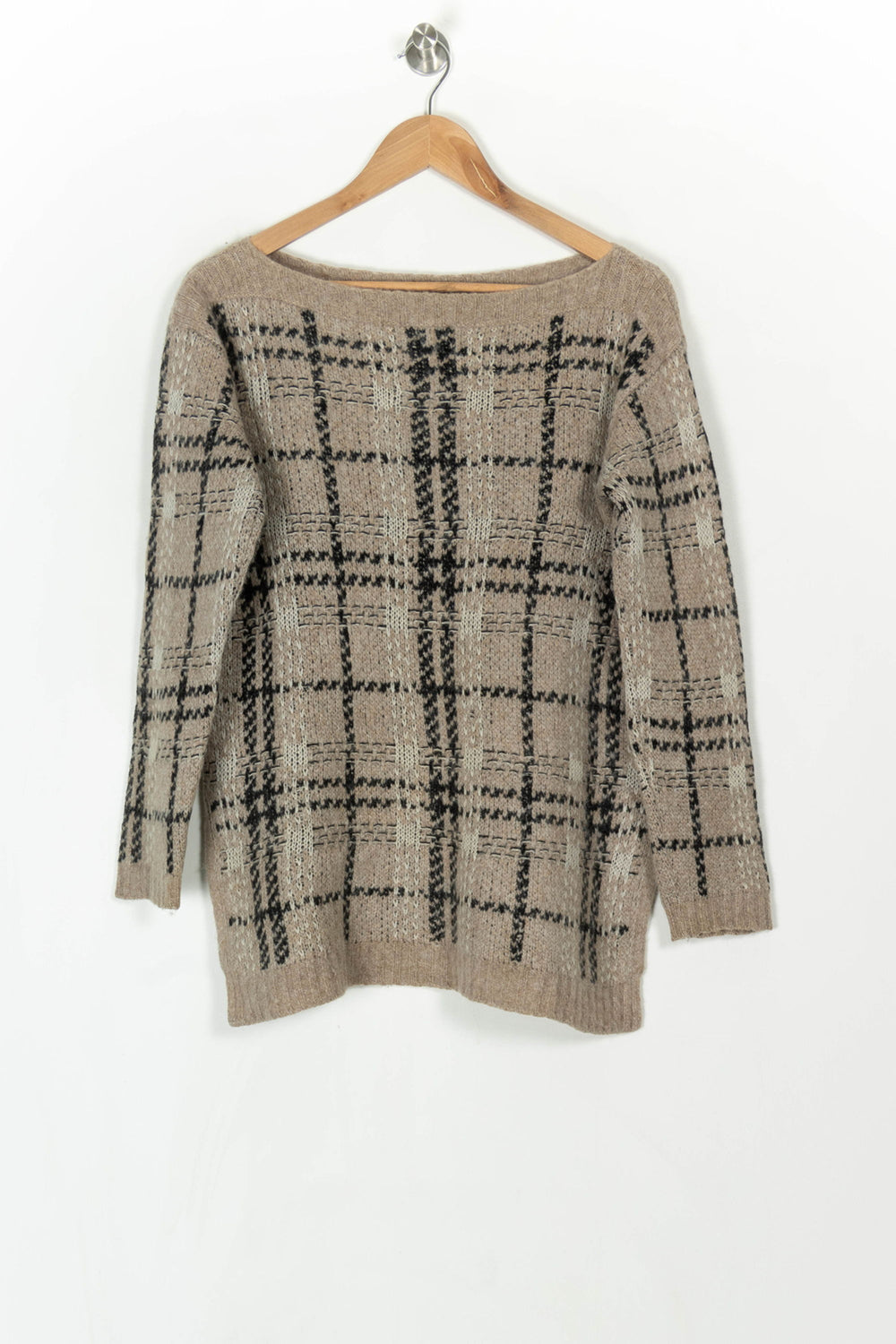 Pull Beige et Noir - Taille M/38 de la marque Max Mara | PARAD120189 - Vendu par Paradigme - Image 2