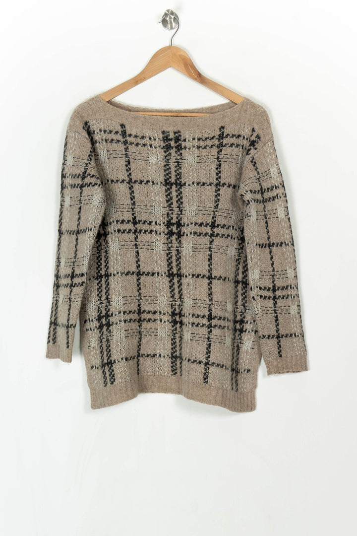 Pull Beige et Noir - Taille M/38 de la marque Max Mara | PARAD120189 - Vendu par Paradigme - Image 2