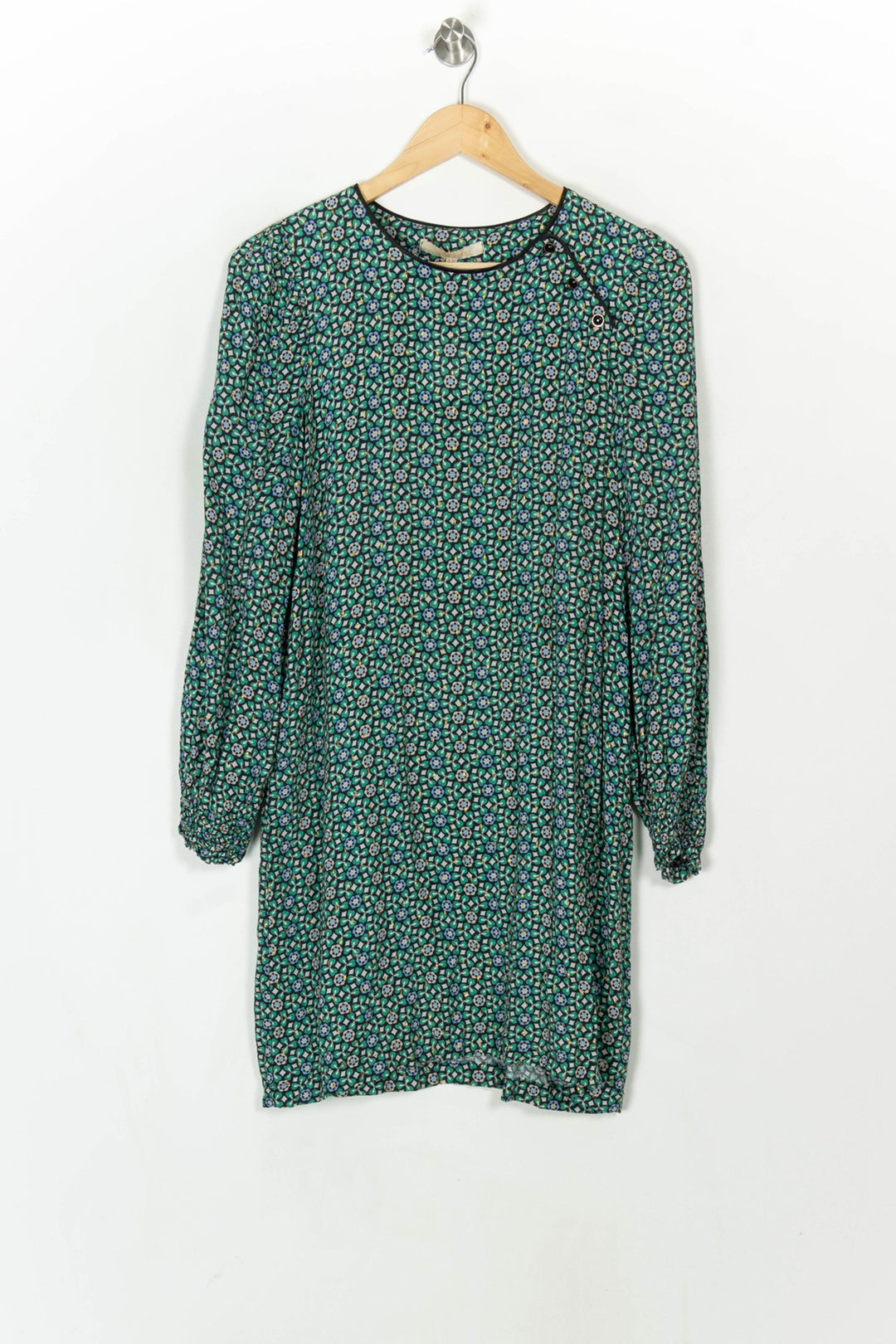 Robe Verte à Motifs - Taille L/40 de la marque La Fée Maraboutée | PARAD120196 - Vendu par Paradigme - Image 2