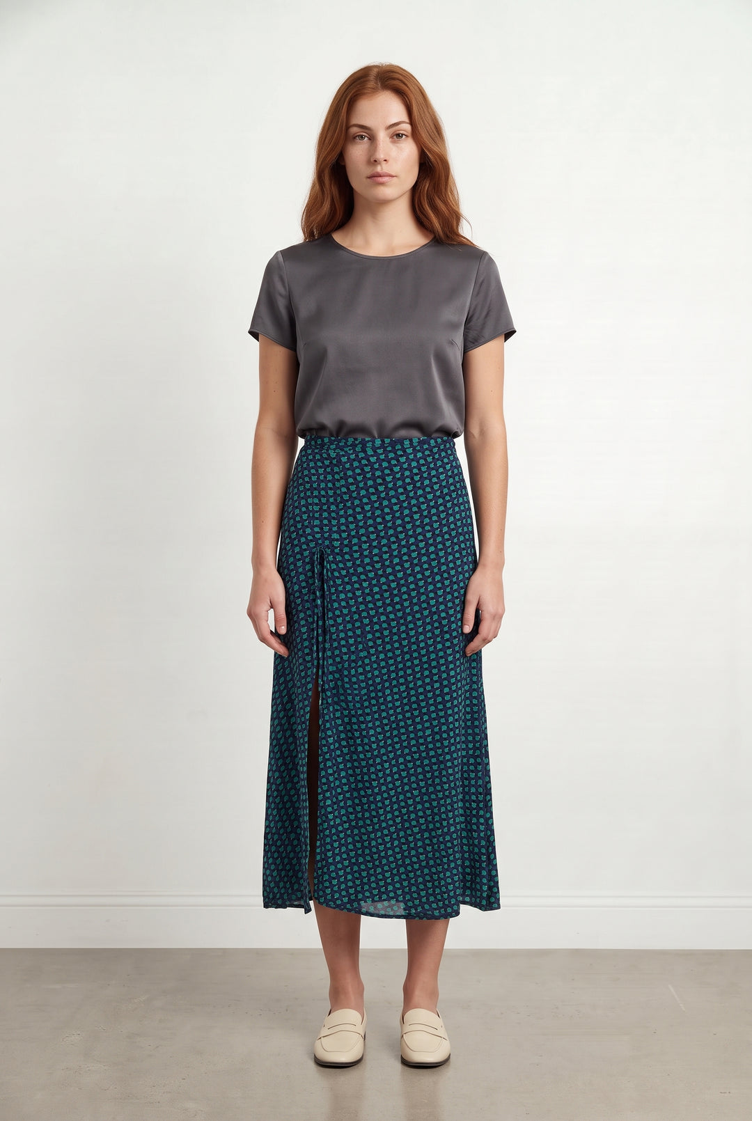 Jupe Longue Bleue - Taille M/38 de la marque La Fée Maraboutée | PARAD120198 - Vendu par Paradigme - Image 1