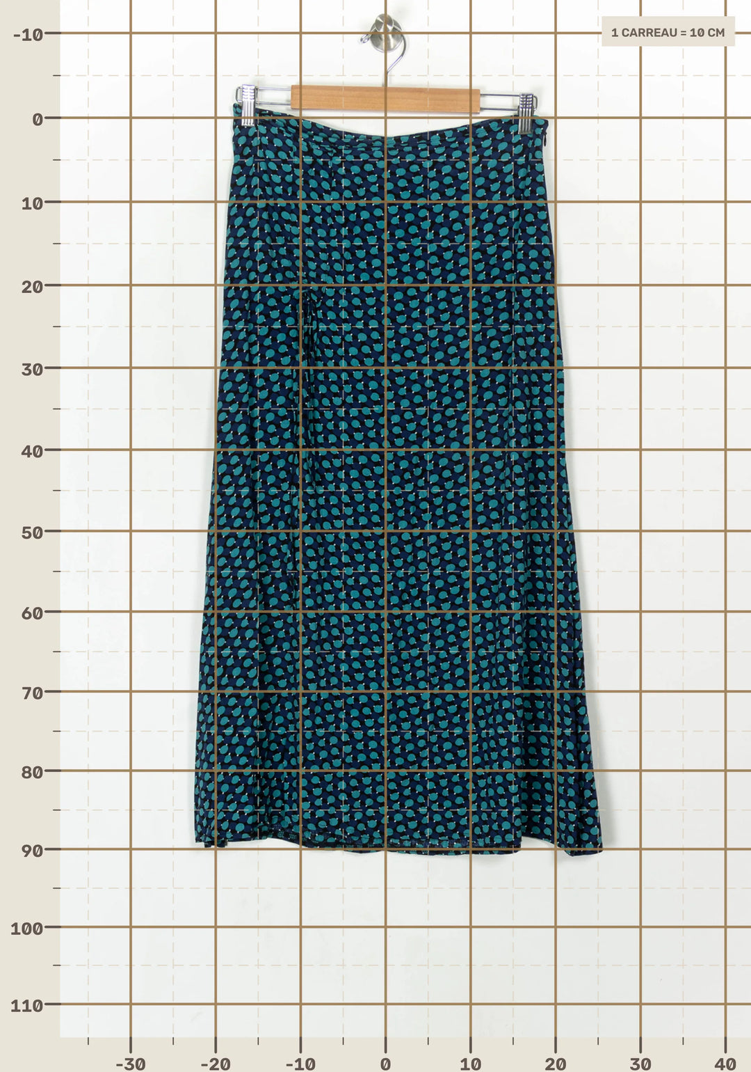 Jupe Longue Bleue - Taille M/38 de la marque La Fée Maraboutée | PARAD120198 - Vendu par Paradigme - Image 4