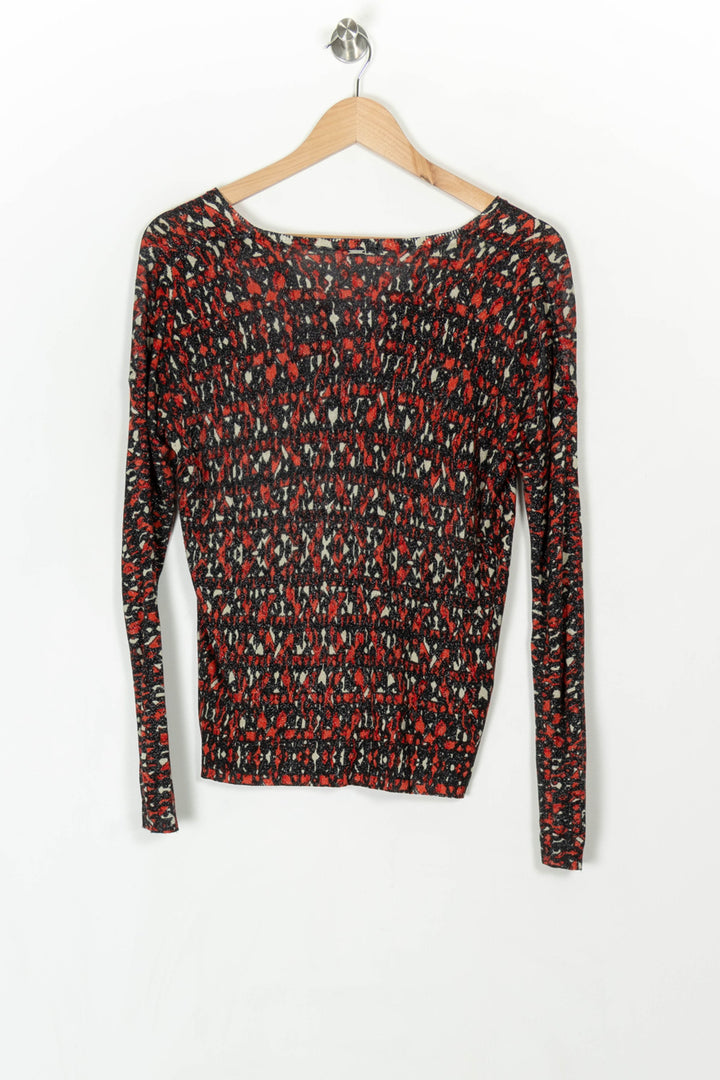 Pull Rouge et Noir - Taille M/38 de la marque IKKS | PARAD120200 - Vendu par Paradigme - Image 5