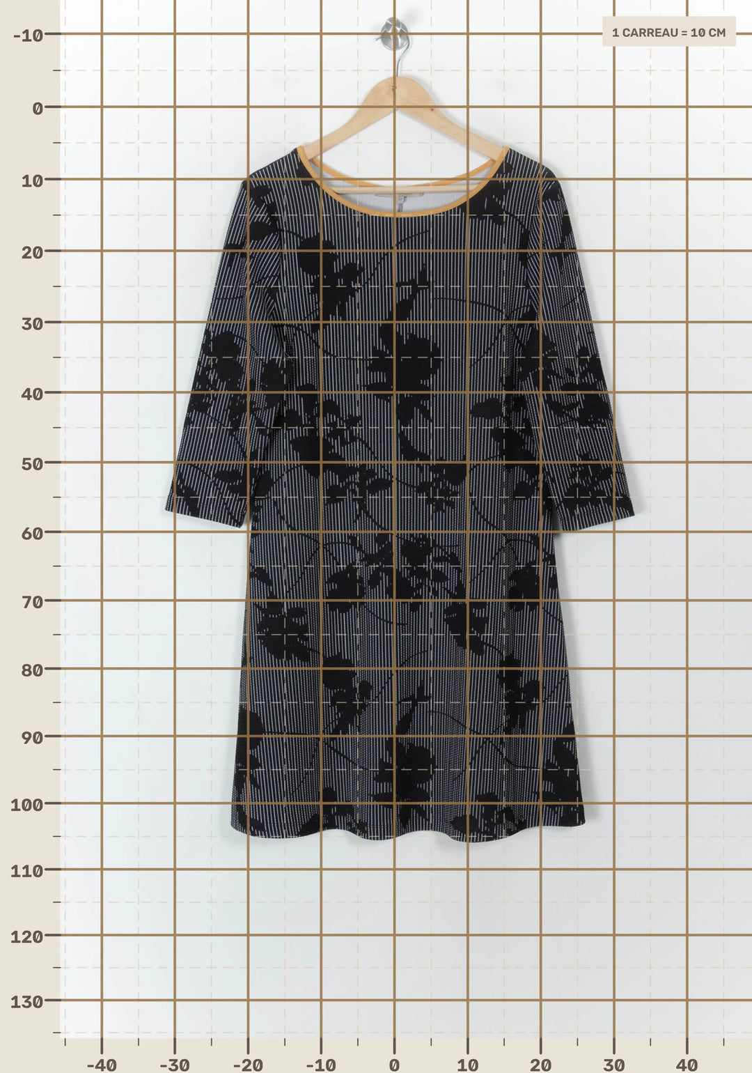 Robe Noire et Grise - Taille L/40 de la marque La Fée Maraboutée | PARAD120201 - Vendu par Paradigme - Image 4