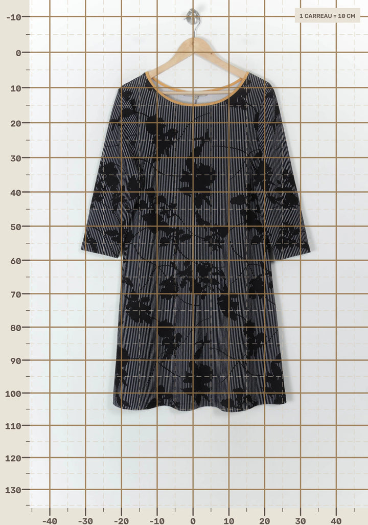 Robe Noire et Grise - Taille L/40 de la marque La Fée Maraboutée | PARAD120201 - Vendu par Paradigme - Image 4