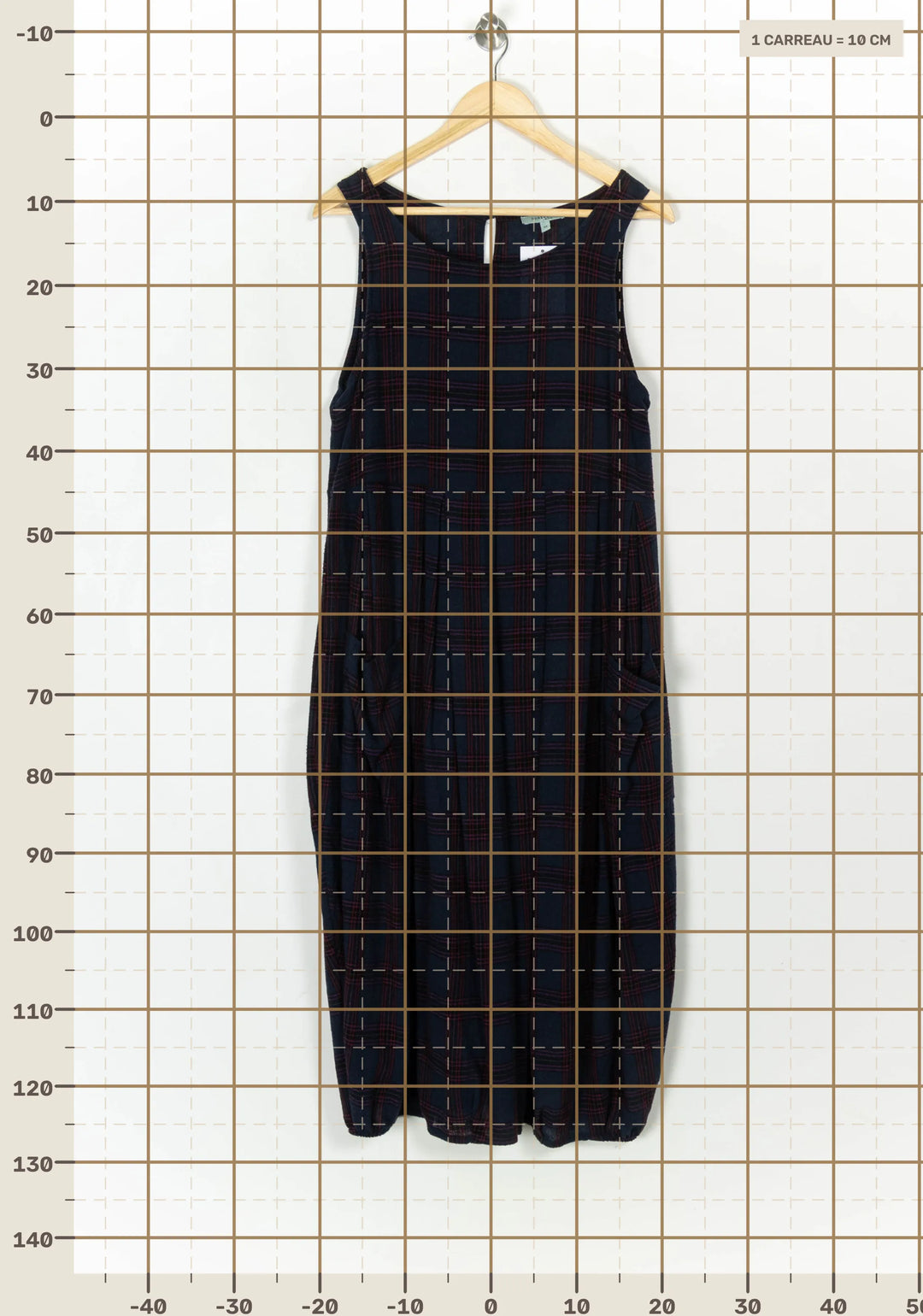 Robe Longue Bleue et Rouge - Taille M/38 de la marque Humility | PARAD120202 - Vendu par Paradigme - Image 4