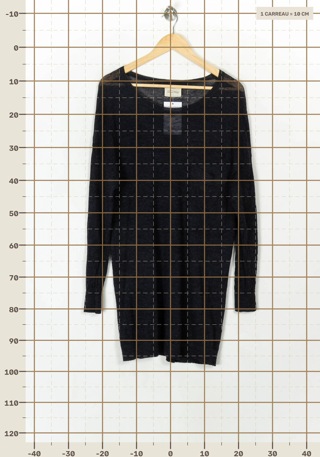 Robe Pull Bleue - Taille M/38 de la marque American Vintage | PARAD120204 - Vendu par Paradigme - Image 4