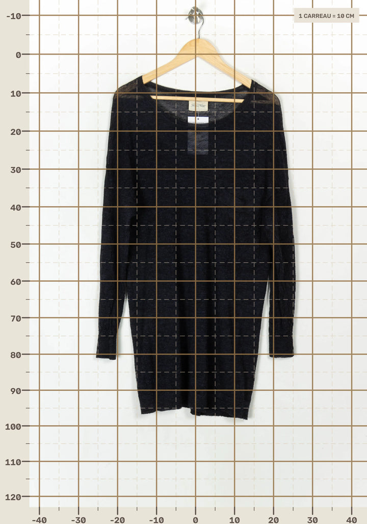 Robe Pull Bleue - Taille M/38 de la marque American Vintage | PARAD120204 - Vendu par Paradigme - Image 4