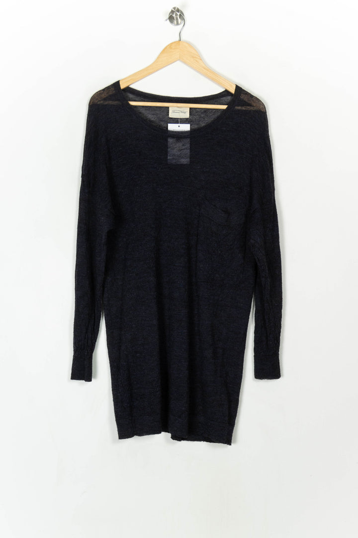 Robe Pull Bleue - Taille M/38 de la marque American Vintage | PARAD120204 - Vendu par Paradigme - Image 2