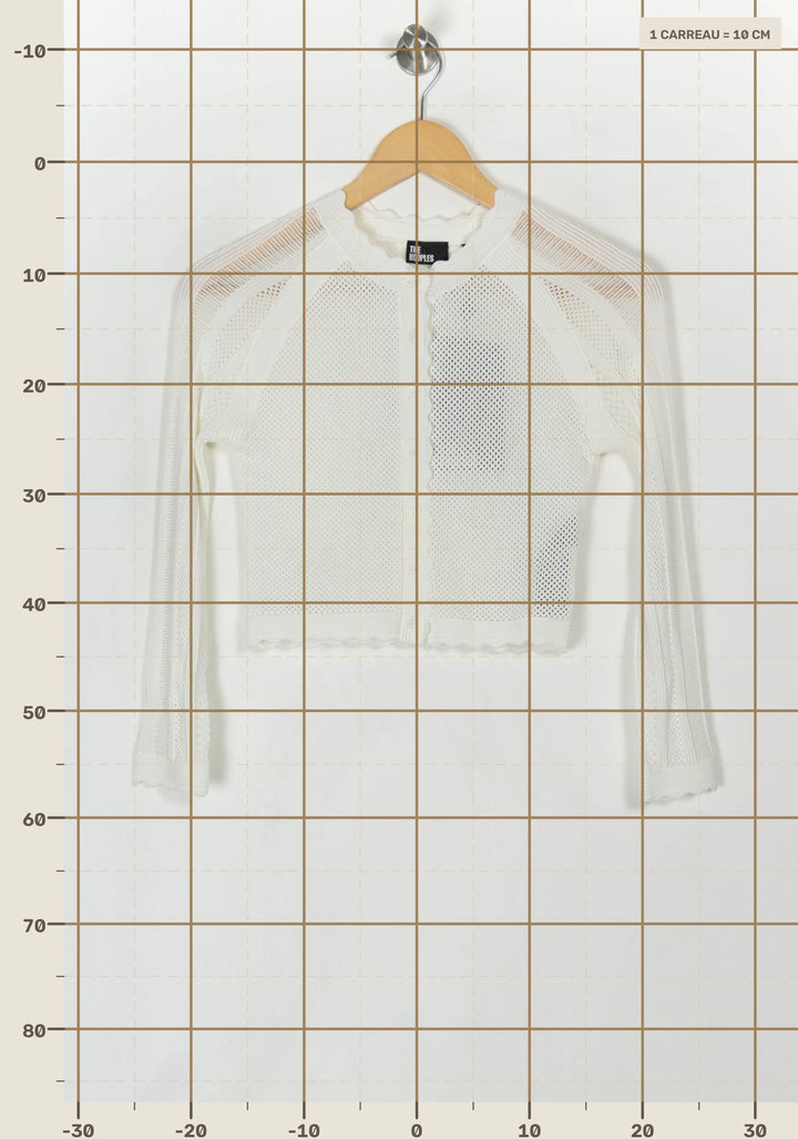 Cardigan Blanc - Taille XS/34 de la marque The Kooples | PARAD120209 - Vendu par Paradigme - Image 4
