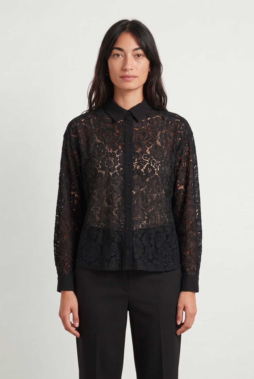 Chemise Noire - Taille XS/34 de la marque IKKS | PARAD120211 - Vendu par Paradigme - Image 1