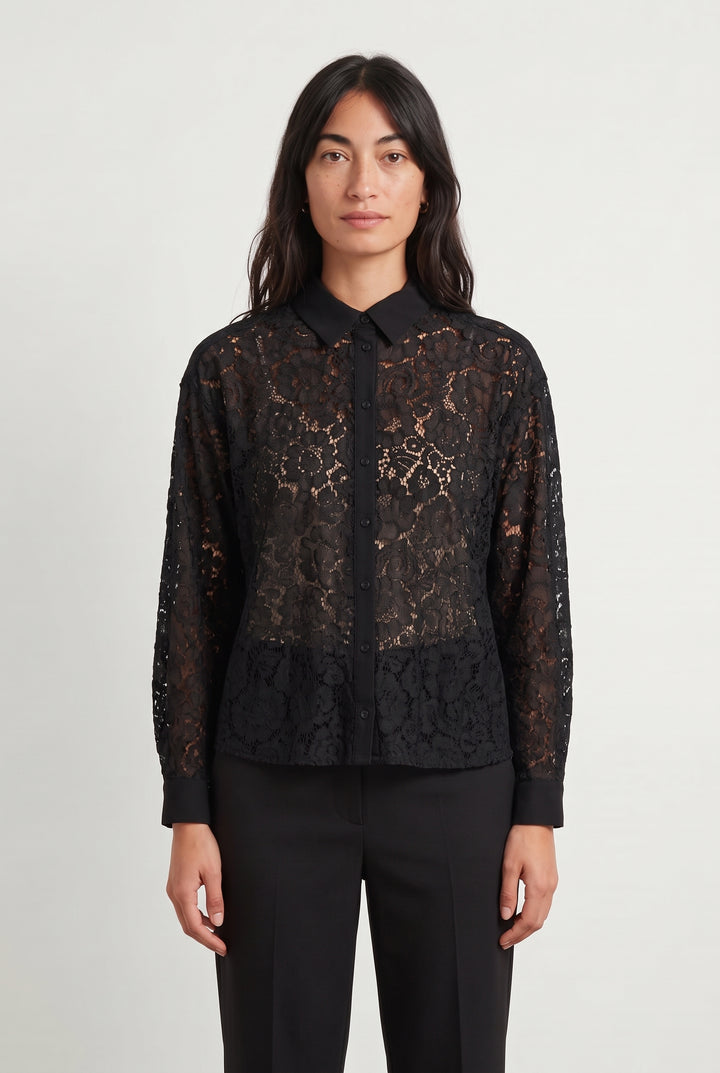 Chemise Noire - Taille XS/34 de la marque IKKS | PARAD120211 - Vendu par Paradigme - Image 1