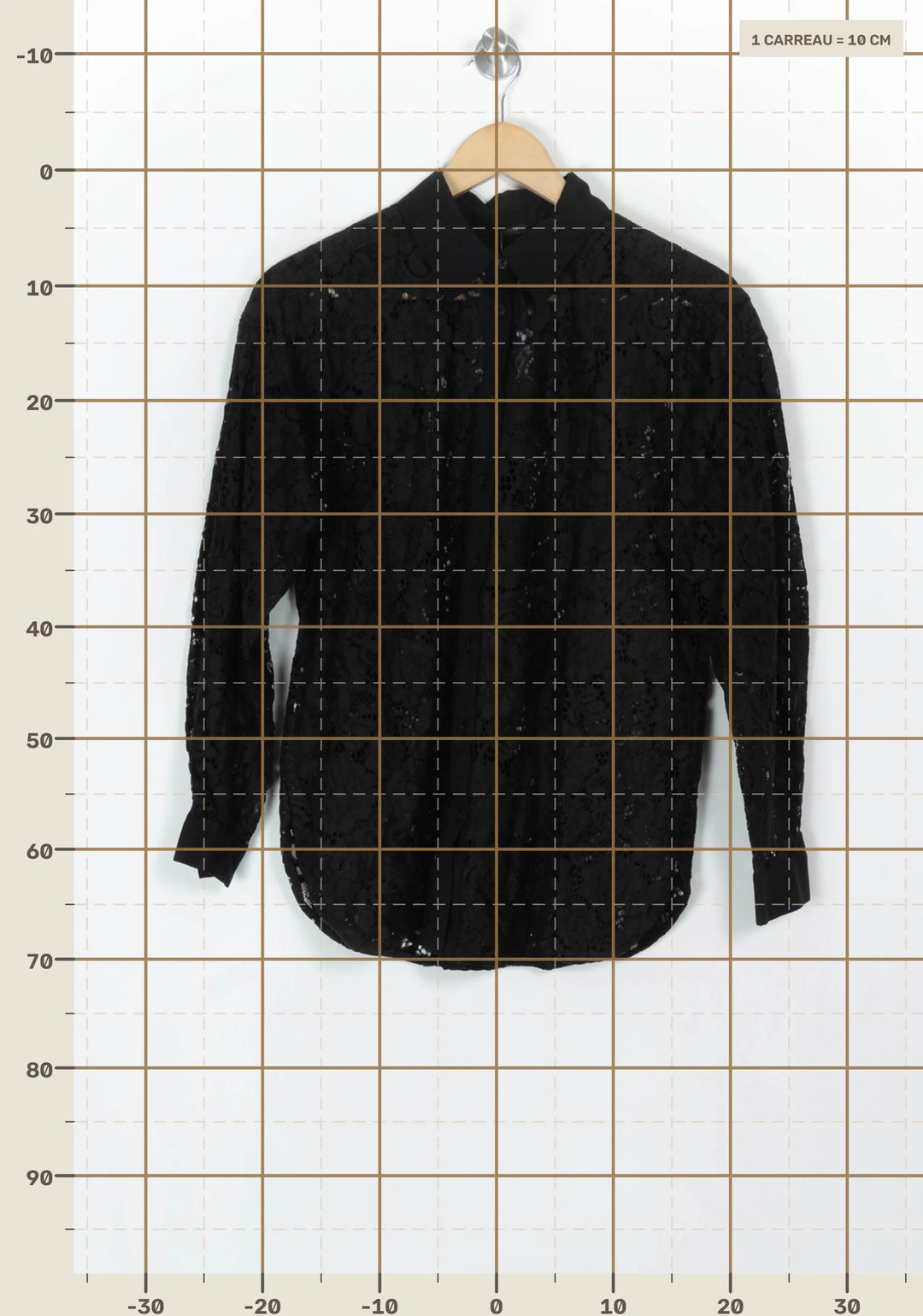 Chemise Noire - Taille XS/34 de la marque IKKS | PARAD120211 - Vendu par Paradigme - Image 4
