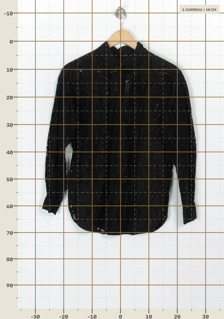 Chemise Noire - Taille XS/34 de la marque IKKS | PARAD120211 - Vendu par Paradigme - Image 4