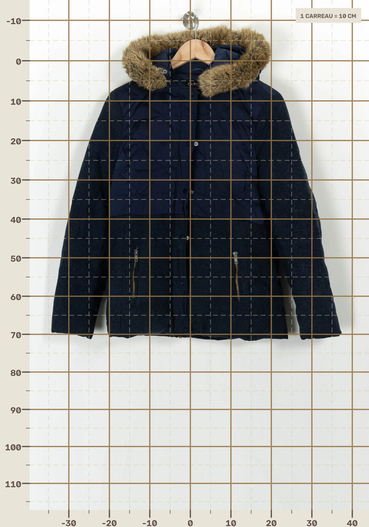 Manteau Bleu - Taille M/38 de la marque Caroll | PARAD120215 - Vendu par Paradigme - Image 4
