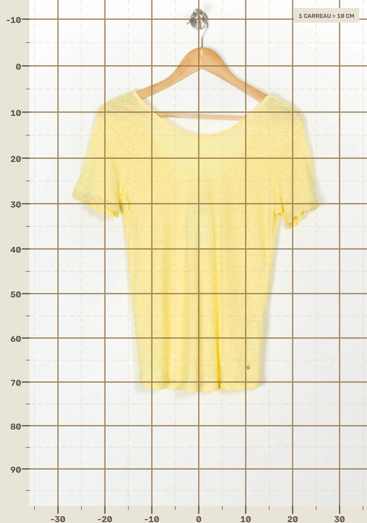 Tee-shirt Jaune - Taille XS/34 de la marque Karl Marc John | PARAD120217 - Vendu par Paradigme - Image 4