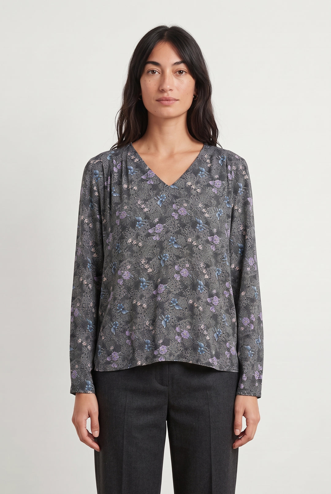 Blouse Noire et Fleurie - Taille S/36 de la marque Karl Marc John | PARAD120227 - Vendu par Paradigme - Image 1