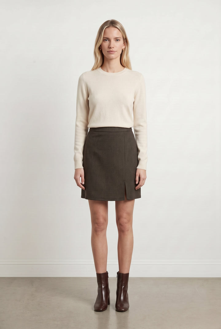Jupe Courte Marron - Taille XS/34 de la marque Karl Marc John | PARAD120228 - Vendu par Paradigme - Image 1